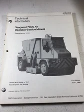 FMC Vanguard 7000 Sweeper Operators And Service Manual