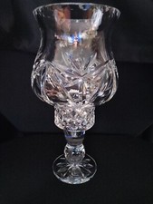 Bohemian Crystal Cut Glass Hurricane Lamp Tea Light
