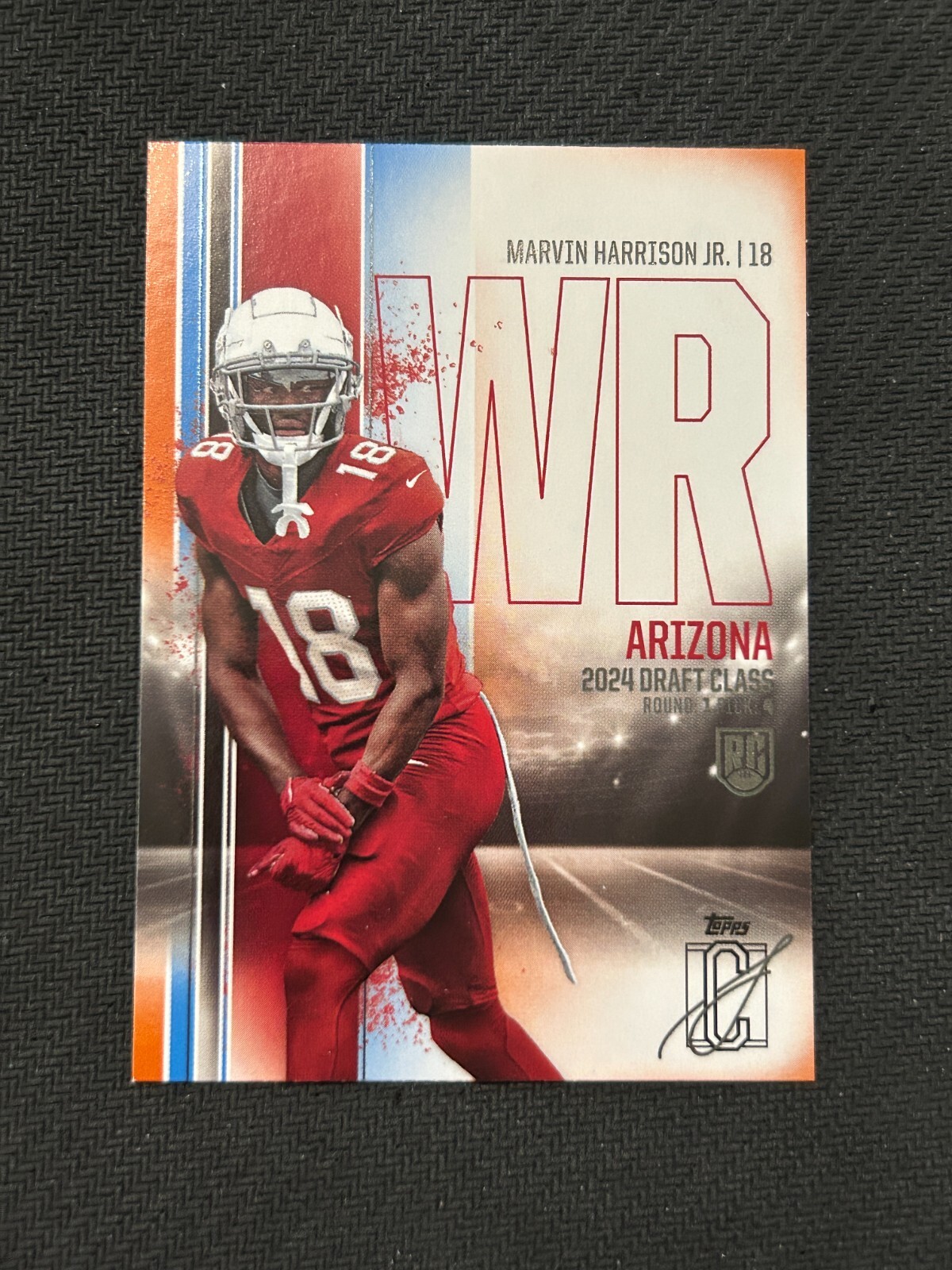 2024 Topps Signature Class Blue & Orange Parallel Marvin Harrison Jr RC #61