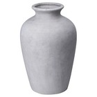 Parisienne Vase - Large 33cm White Grey Stone Flower Pot Urn Gift Narrow Neck