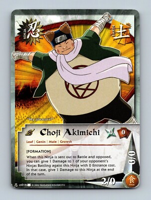 Naruto CCG - 1ST EDITION - Choji Akimichi 016 - 2002 Eternal