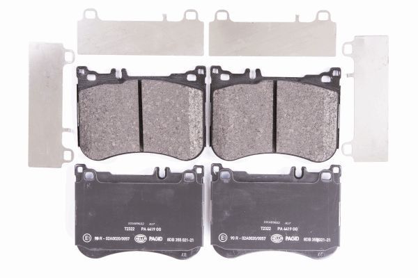 Hella 8DB 355 021-211 Bremsbelagsatz, Scheibenbremse FüR MERCEDES-BENZ-image