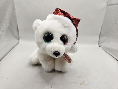 TY Beanie Boos Oslo Polar Bear Walgreens Glitter Sparkle Plush