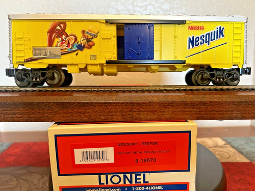 NESQUIK CHOCOLATE BUNNY - O GUAGE 6-19570 COCHE REFRIGERADO LIONEL - NUEVO OOP RARO | Zustand: New