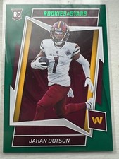 2022 Panini Rookies & Stars Jahan Dotson RC Green Parallel Card #114 Commanders