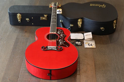 MINTY! Gibson Custom Shop Orianthi SJ-200 Acoustic/ Electric Guitar Cherry +OHSC