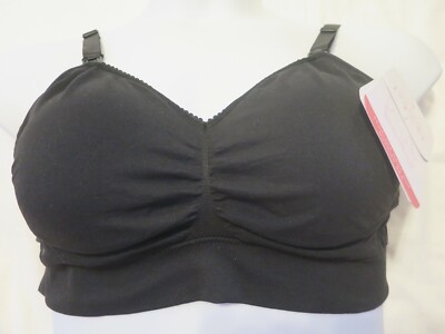 NEW Isabel Maternity Seamless Stretch Drop Cup Black Nursing Bra size S