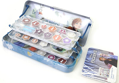 Disney Frozen Triple Layer Beauty Tin Makeup Set for Kids Play Dress Up Set