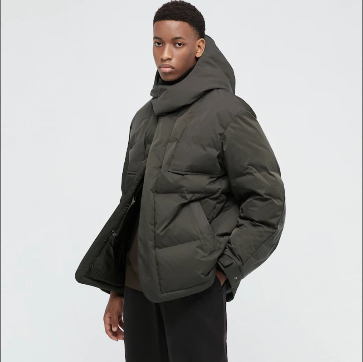 Uniqlo +J Jil Sander Men Oversized Down Parka Olive Medium New With Tags