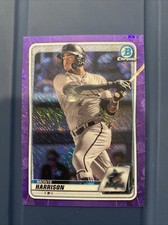 Monte Harrison 2020 Bowman Chrome Purple Shimmer Refractor /250 Miami Marlins