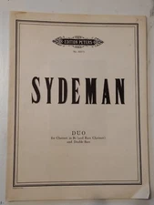 William Sydeman / Duo for Clarinet  (Bass Clarinet) and Double Bass