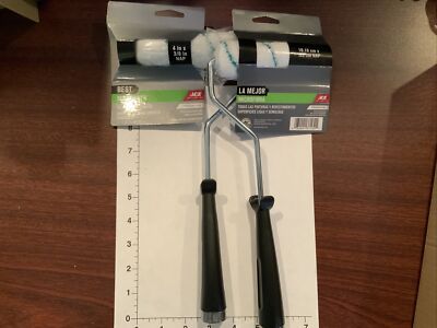 2 - Ace Best Microfiber 4 in. W X 3/8 in. Mini Paint Roller with Frame