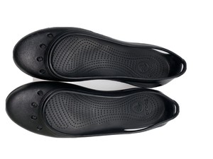 crocs black ballet flats
