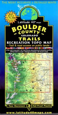 Latitude 40 - Boulder County trail map - Colorado