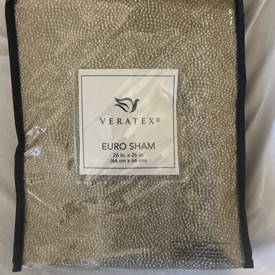 VERATEX BENTLEY EURO SHAM 26in x 26in. BRAND NEW! $59.99 RETAIL TAG!