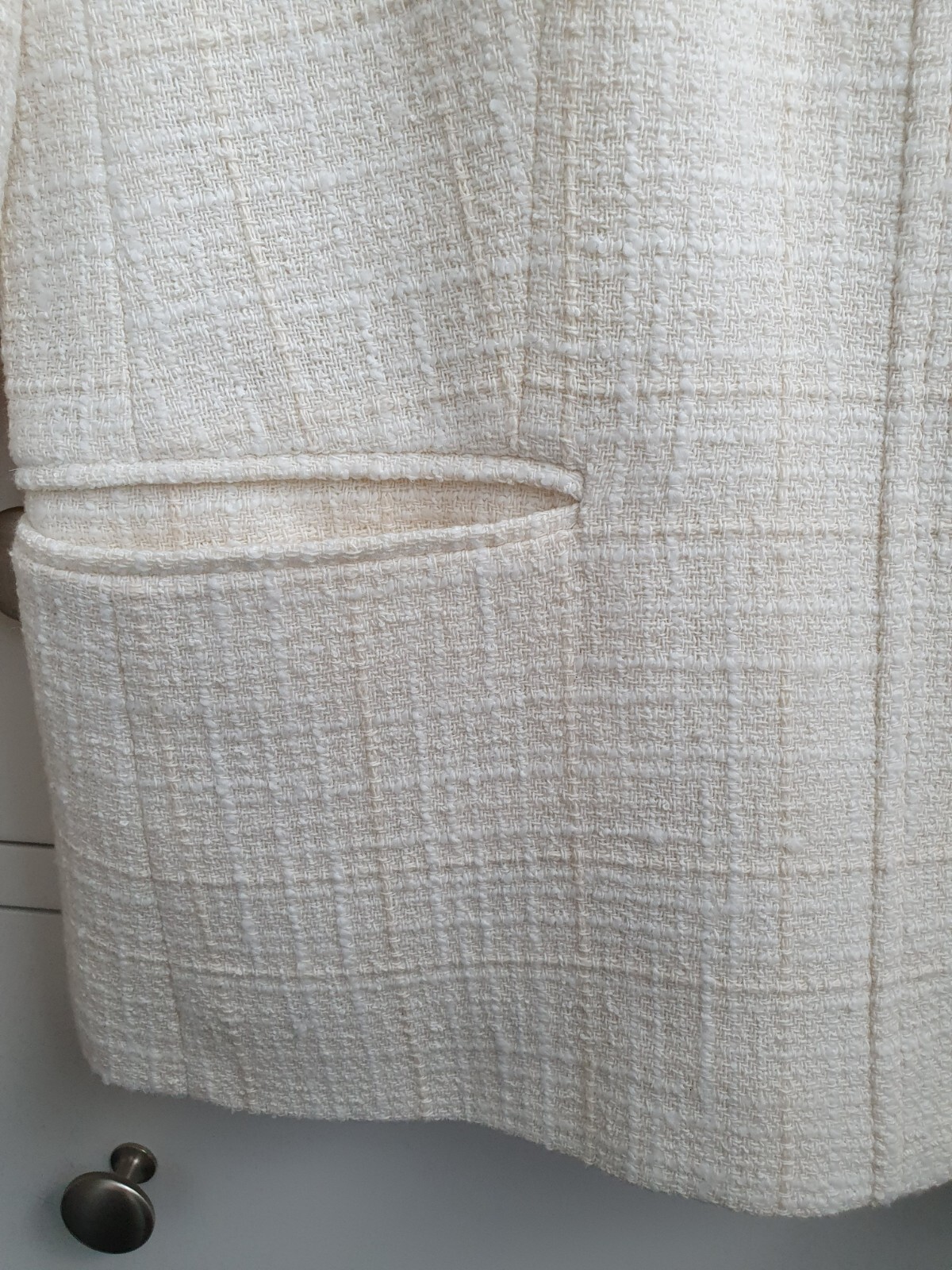 Massimo Dutti Blazer Jacket Ivory Size 36 RRP £135 image 5