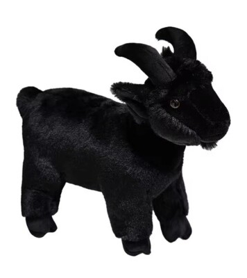 Black Goat Plush Toy 12'' Stuffed Animal Toddler Doll Gift for Kids