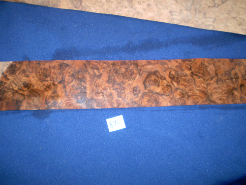 Chapa de maser de nogal cubiertas terminadas 700 x 80 mm 10 hojas nº 874 - Imagen 2 de 2