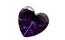 Pietra decorativa AMETISTA ZIRCONIA cuore 6x6 mm per gioielli 1 pz.