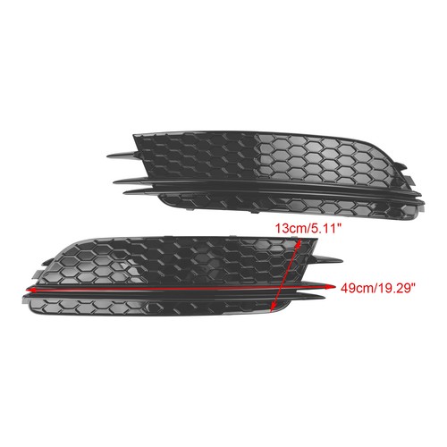 2PCS Front Fog Light Cover Bezel Grille Grill Fit Audi A6 4G C7 2012-2015 US - Picture 7 of 16