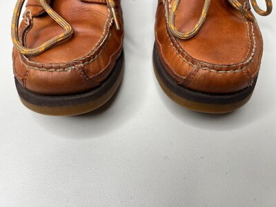 Timberland Mens Size Brown Leather Boat Deck Casual Summer Shoes