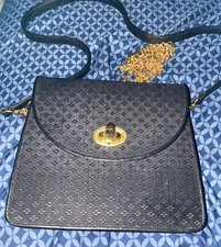 Vintage Nina Ricci Paris Black Signature Brief Crossbody Messenger Bag Beautiful