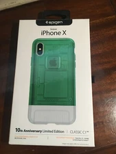 Spigen Classic C1 Sage Green Case for iPhone X, iMac Retro