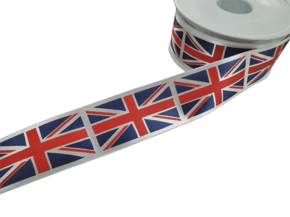 BERISFORDS UNION JACK FLAG RIBBON Satin Finish - 25mm and 35mm