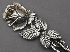 Hildesheimer Rose Brotgabel 800er Silber Christoph Widmann CW floral Blume (12)