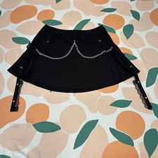 Royal Bones Daang Goodman Chain Laced Miniskirt Women  s Small Black By Tripp NYC