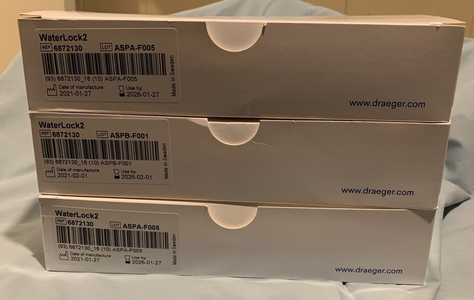 Drager WaterLock 2 6872130 Set Of 3 Boxes New eBay