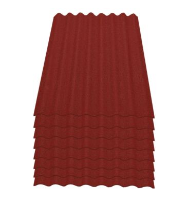 (14.95 /1qm) Onduline Easyline Dachplatte Wand Bitumenplatte Wellplatte 8x0,76m²