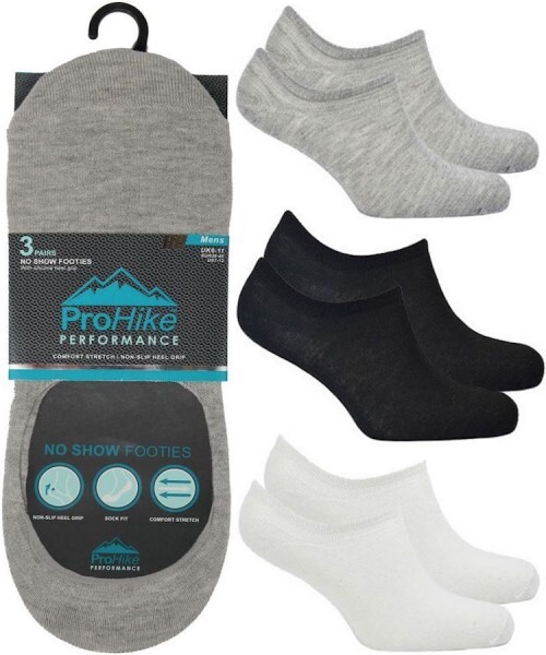 12 Pairs Mens Cotton Invisible Footsies Liner Socks with Silicone Heel Multi