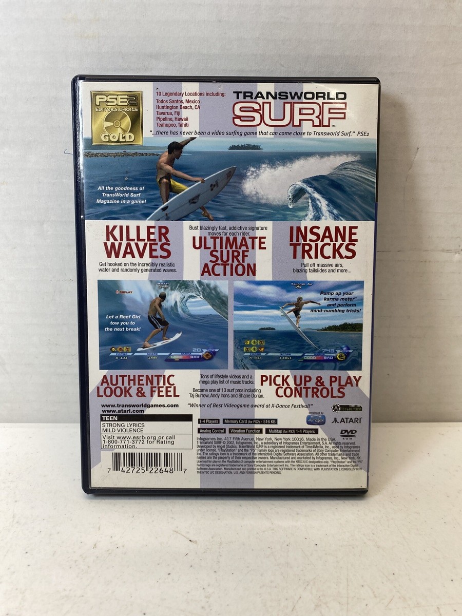 Rare Black Label TransWorld Surf Complete. (Sony PlayStation