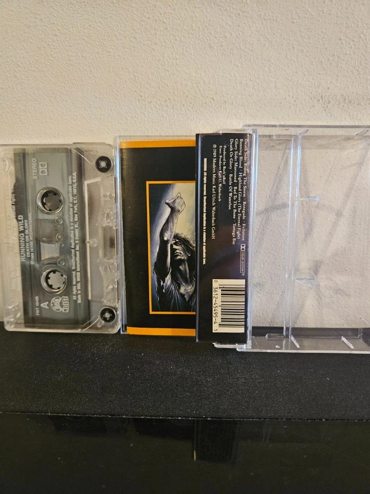 Running Wild Death Of Glory 1989 cinta de casete Power Metal Heavy Metal clásico Foto 2 de 4