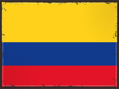 Holzschild 30x40 Kolumbiens Retro Flag Colombia Wand Deko Cafe Sammler Geschenk