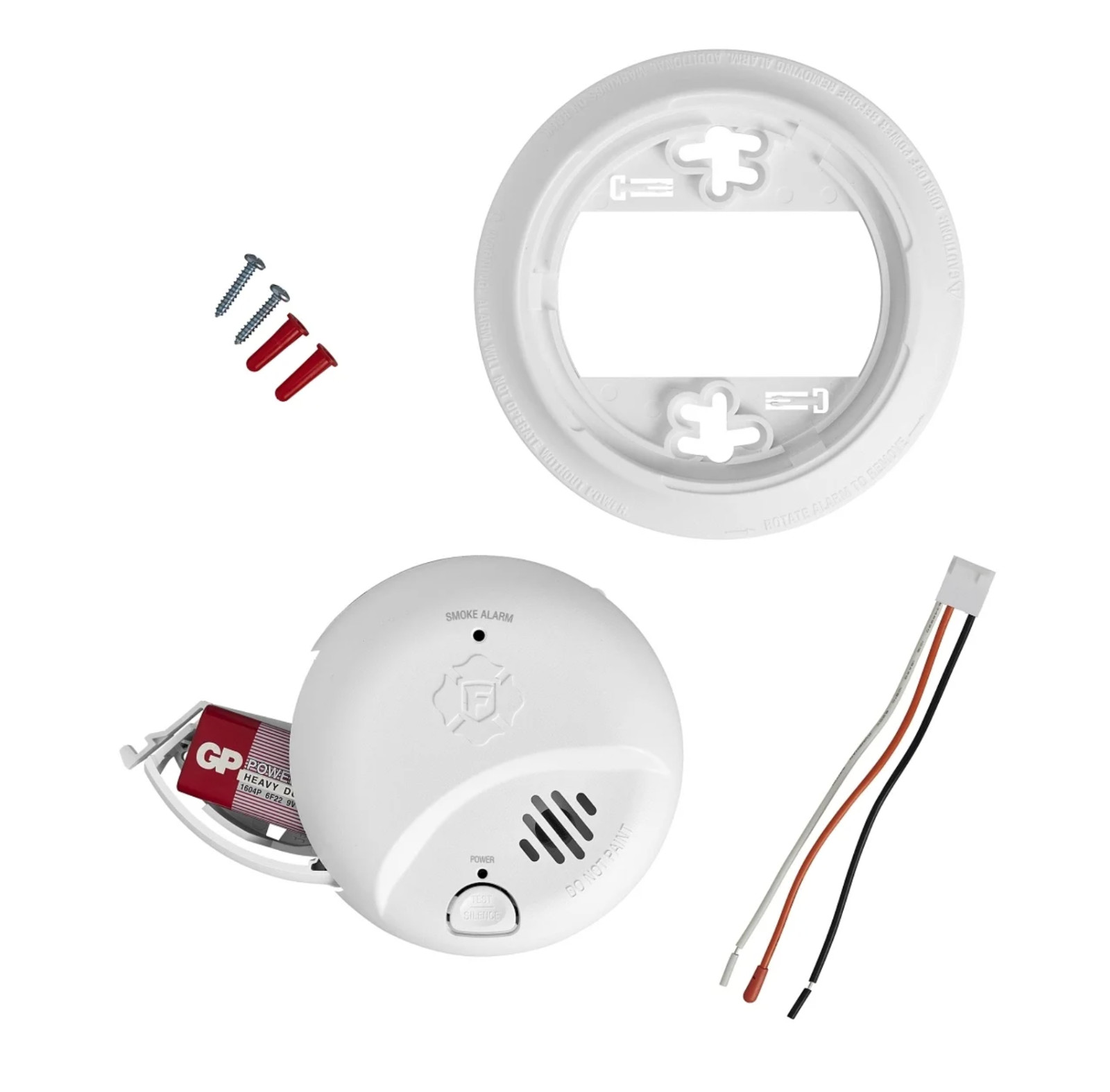 First Alert 9120B/ SMI100-AC Smoke Detector & Alarm, AC Powered Battery Backup