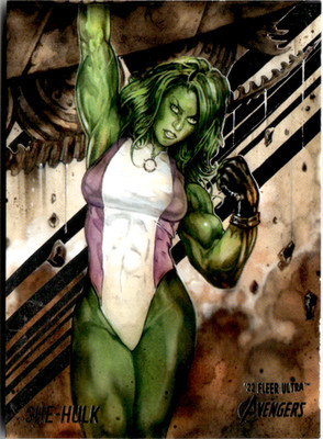 2022 Marvel Fleer Ultra Avengers No. 64 She-Hulk Silver