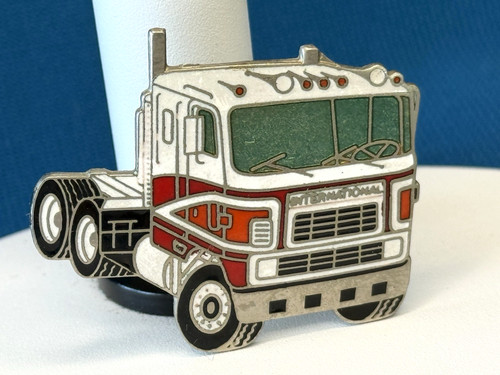 International Semi Truck Cloisonné Enamel 1.75" Lapel Hat Pin Lt#44