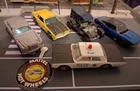 Lot Of 5 Hot Wheels Redlines, 1 Restored, Played With Condition,  1 Badge
