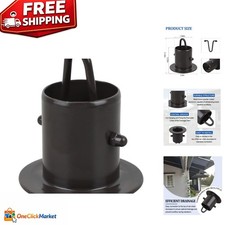 Efficient Black Aluminum Rain Chain Gutter Adapter - Easy Installation 55mm