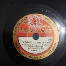 Harry Wulson  - Yodelling Sam-  Rare 8" Shellac - Graded Very Good