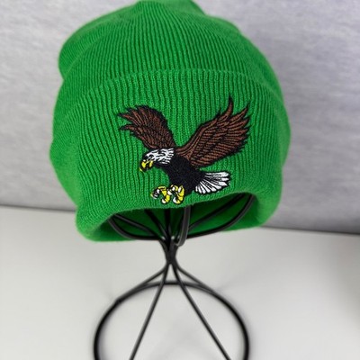 Beechfield Green Eagle Embroidered Knit Beanie Hat Winter Warm Unisex