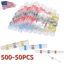 500/50PCS Solderstick Waterproof Solder Wire Connector Solder Sleeve Terminal US