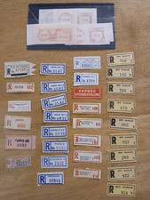 Paketregistrierung Etiketten und Stempel