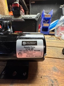 Utilitech Transfer Pump 5.6 GPM 1/12 HP Cast Aluminum Portable Utility Pump 