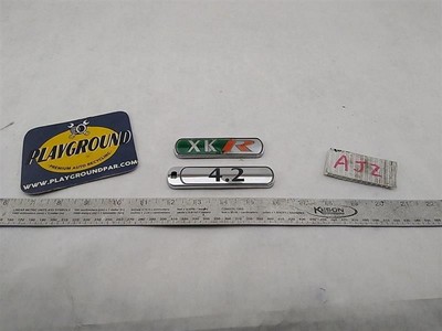 Jaguar XKR X100 Pair Of Fender Emblem Badge 4.2L & XKR Fits 2003 2004 2005 2006 