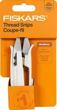 Fiskars THREAD SNIPS Ultra Sharp SCISSORS Spring Action Soft Grip Handle