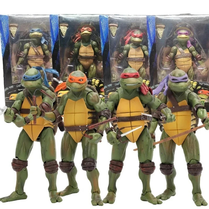 NECA Ninja Turtles 1990 Movie TMNT Teenage Toys Mutant 7" Action Figure - BNIB