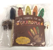MUD PIE I’m Thankful For My Grandma Child Handprint Thanksgiving Paint Book Kit